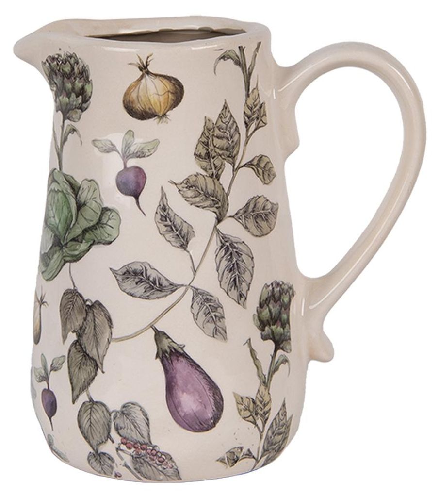 Clayre & Eef Pot décoratif 16x12x18 cm Beige Céramique Image du produit 