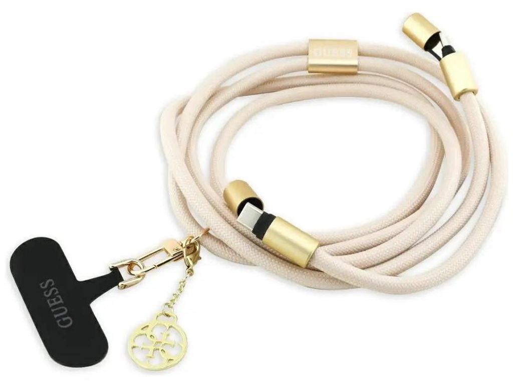 Câble Usb C Beige 1,5M Charge Rapide Guess Sangle Téléphone Image du produit 
