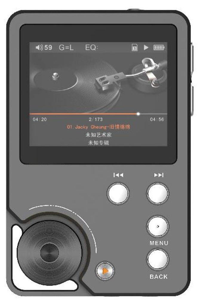 MP3-Player mit 2,0-Zoll-TFT-Farbbildschirm, hochaufl?sender tragbarer Audio-Player mit 320 x 240 Pixeln, langlebiger verlustfreier Hi-Fi-Player fš...