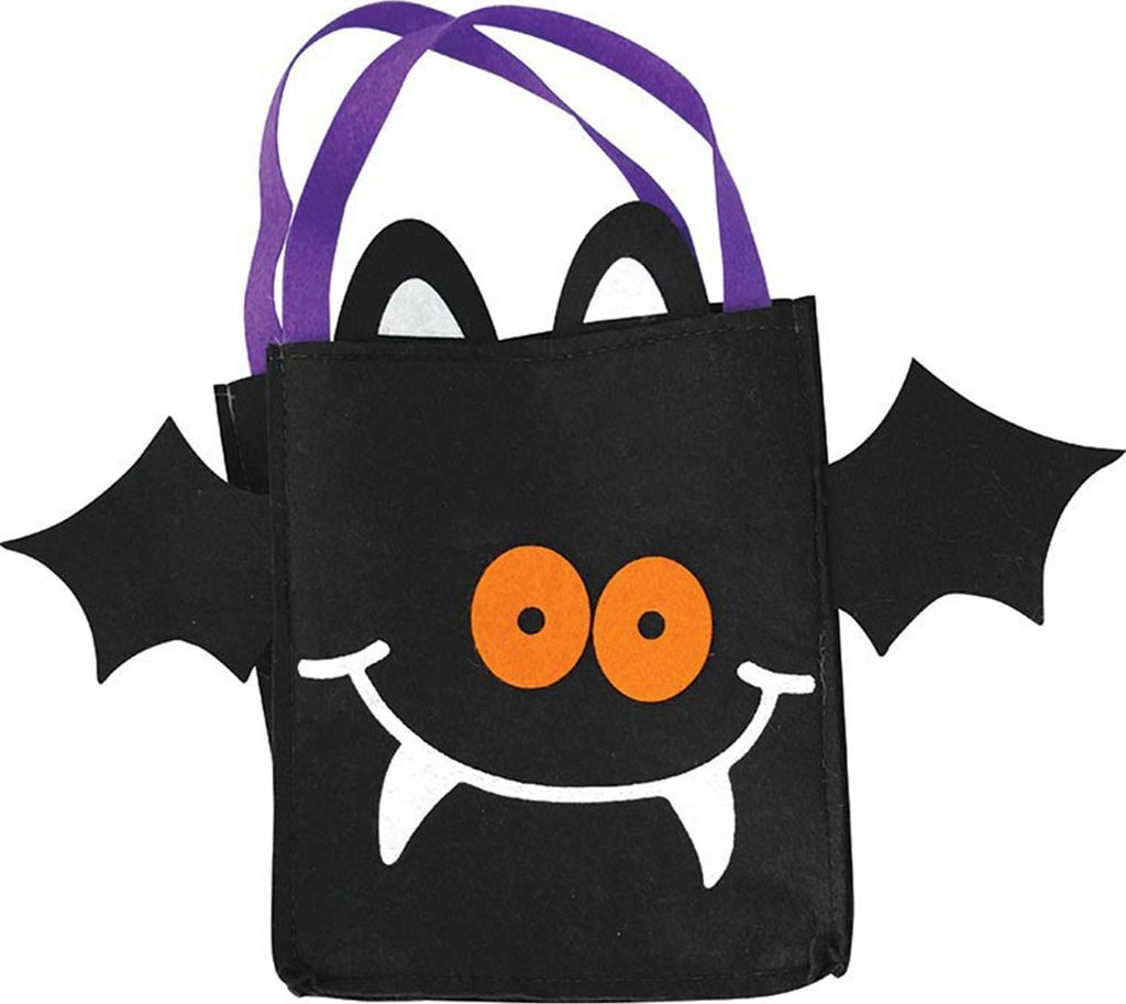 Fledermaus-Tasche Beutel für Süsses-oder-Saures-Touren schwarz - Einheitsgröße