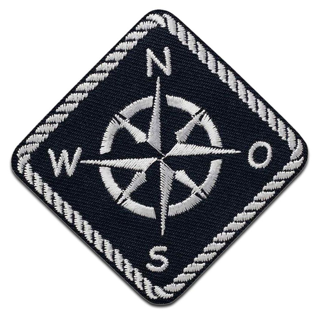 Kompass Maritim - Aufnäher, Bügelbild, Aufbügler, Produktbild 