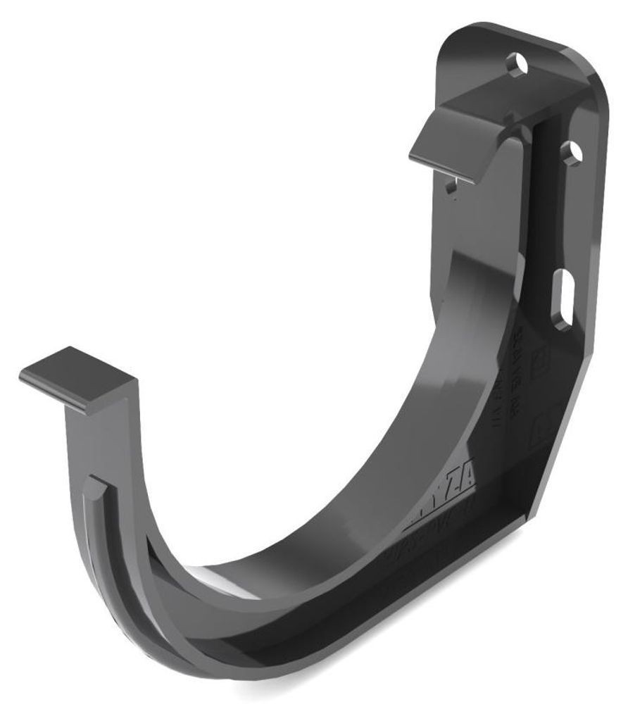 Gancio per grondaia BRYZA in PVC Ø 75 mm, nero RAL 9005 Immagine del prodotto 