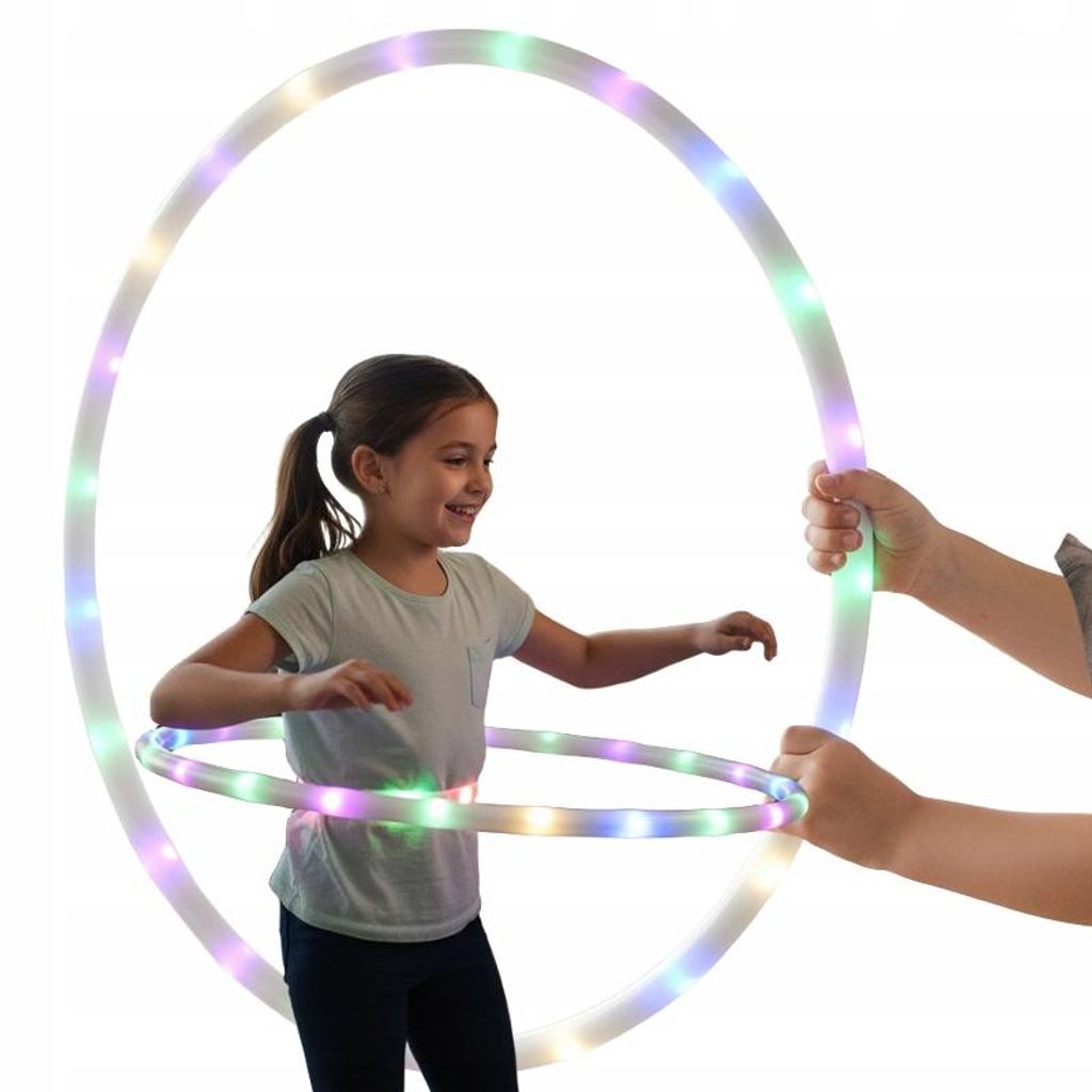 Leuchtender Hula-Hoop-Reifen 70cm mit LED - Perfekt für Produktbild 
