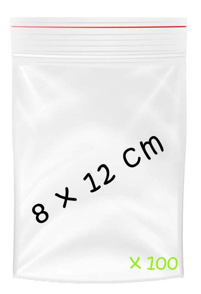 100x Transparente LDPE-Schnellverschlussbeutel 80x120mm - Ideal für sicheres Verpacken