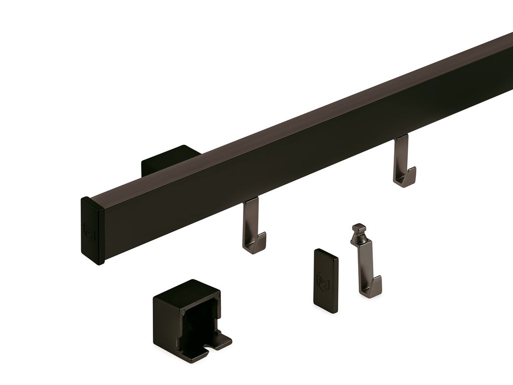 Naber Alto Set, Relingsystem, schwarz matt, L 600 mm Produktbild 