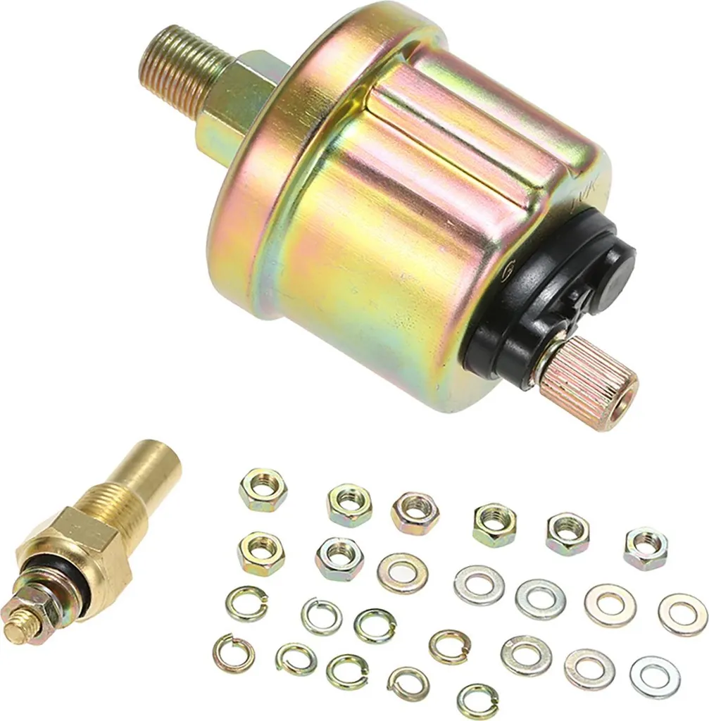 Kit Manomètre 3 en 1 de 52mm : Pression Huile, Eau et Voltmètre Chrome