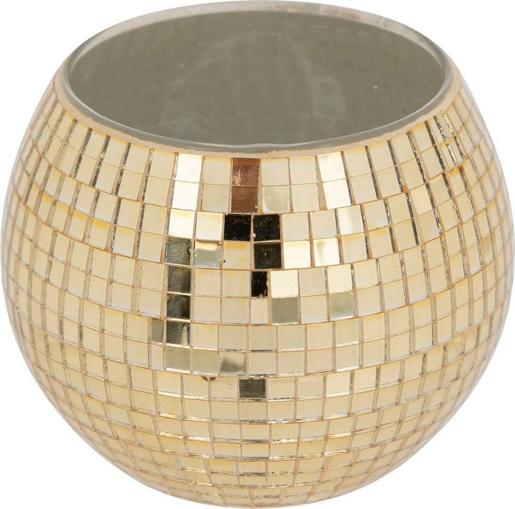 Windlicht discokugel d.10cm glas sortiert - Feeric Lights & Christmas