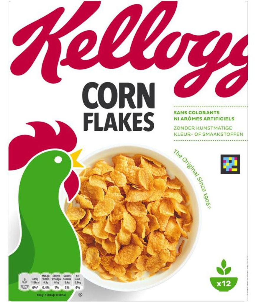 Kellogg's Cornflakes 375g – Knusprige Frühstückscerealien Produktbild 