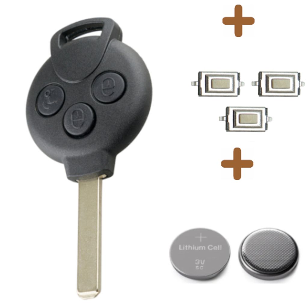 Schlüssel Gehäuse für Smart - Autoschlüssel - Autoschlüssel Gehäuse w