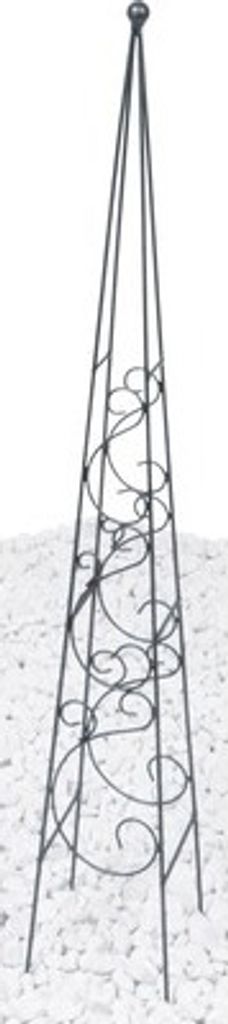 Rankobelisk Lafiora Fidelis Metall 14x14x90 cm schwarz Produktbild 