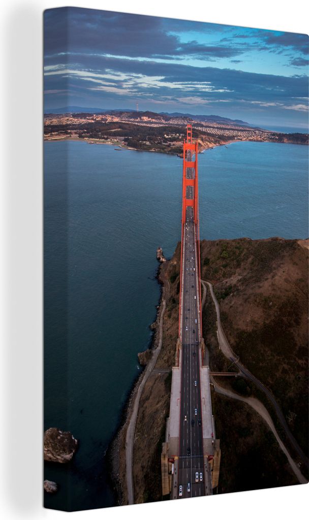 OneMillionCanvasses - Leinwandbilder - 90x140 cm, Golden Gate Bridge, Wandbilder Kunstdruck Wanddekoration - Wandschmucke - Schlafzimmer