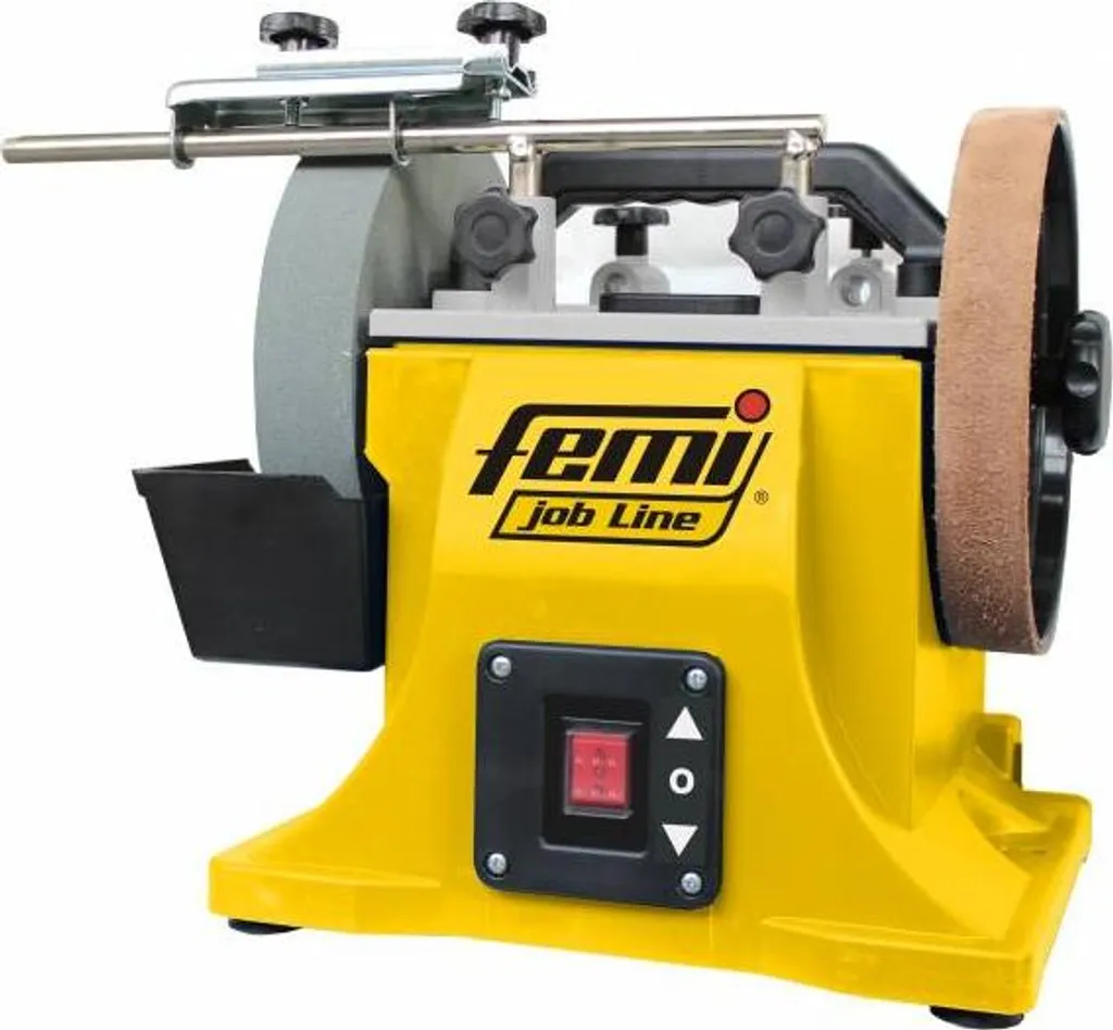 Affûter vos ciseaux et outils à bois : Affûteuse à eau FEMI Ø200mm