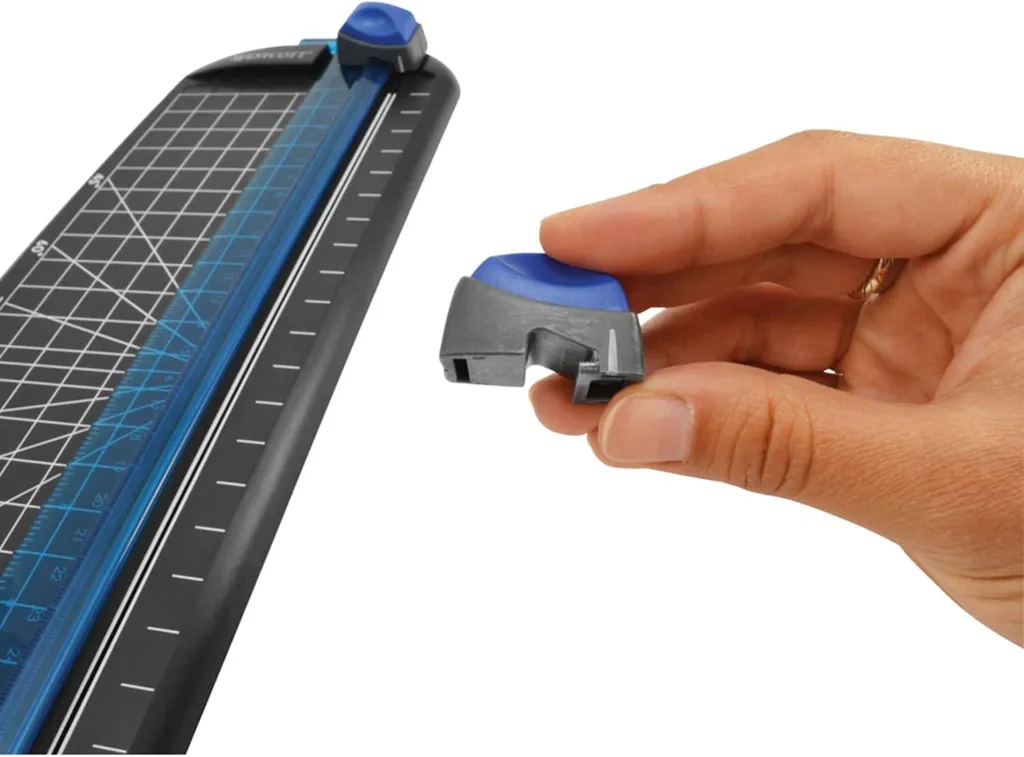 Massicot multifonction avec lames de rechange - Format A4 - 30 cm Bleu