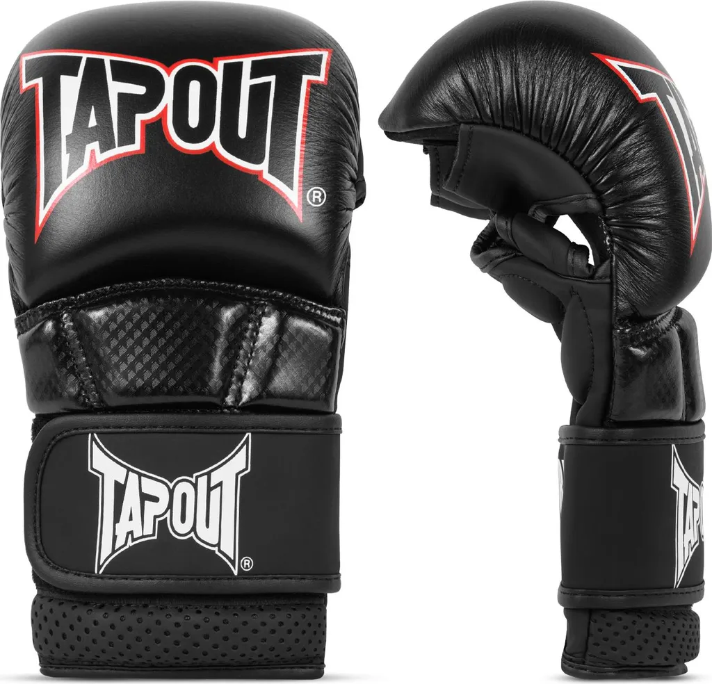Gants MMA Sparring BRAWL Tapout Noir et Rouge en Taille S/M Confort
