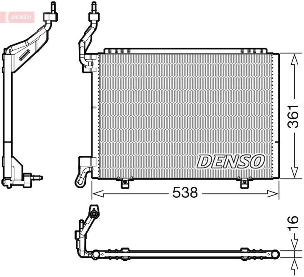 DENSO DCN10038 : Condenseur Alu Fiesta VI (1818911) - Haute qualité