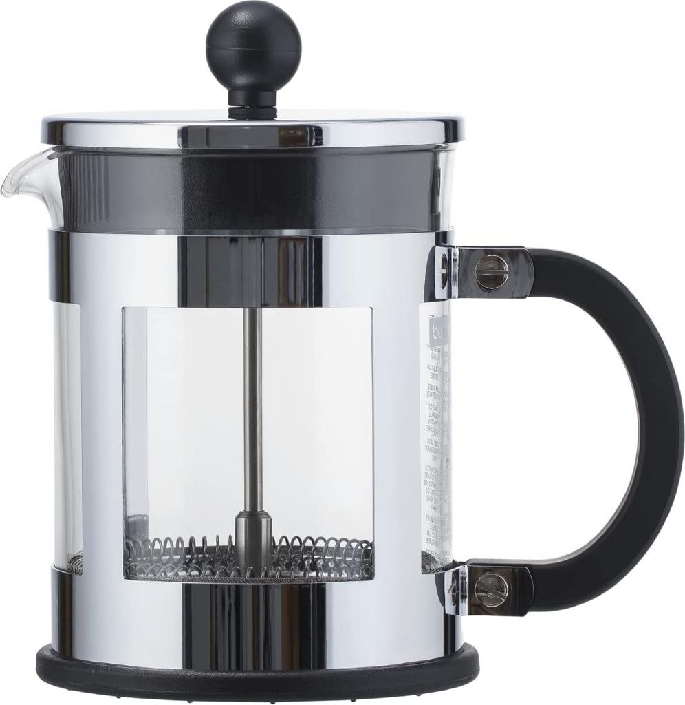 Bodum KENYA Kaffeebereiter aus Edelstahl Chrom Glas I 0,5L I 4 Tassen