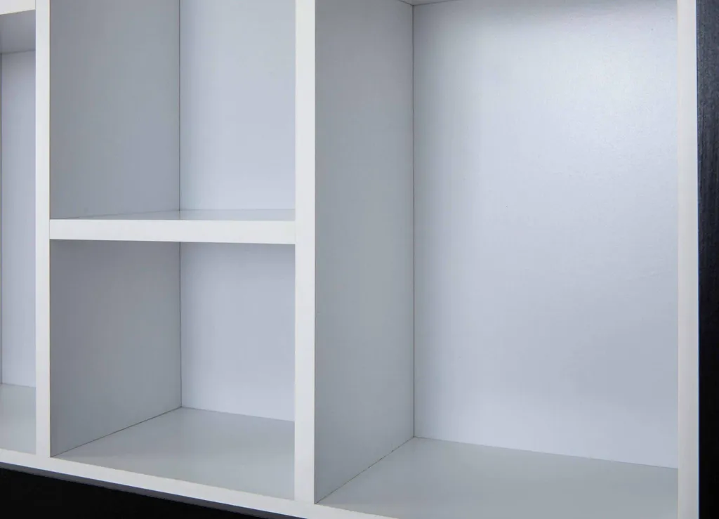 Étagère Murale Septem Inter Link Robuste en Noir et Blanc 80 cm - 11