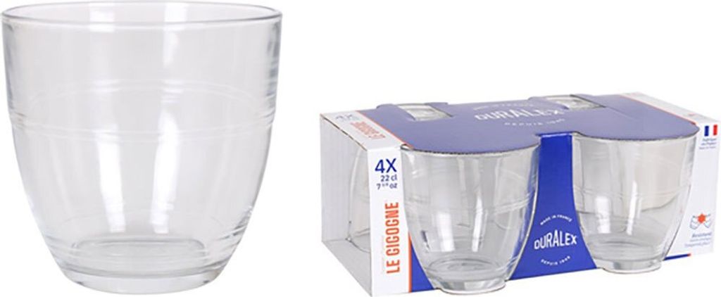 Set 4 Bicchieri In Vetro Gigogne Trasparente Cl22 Immagine del prodotto 