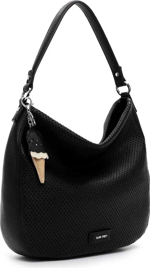 SURI FREY sac à épaule Cilly Bucket Bag Black noir en cuir synthétique