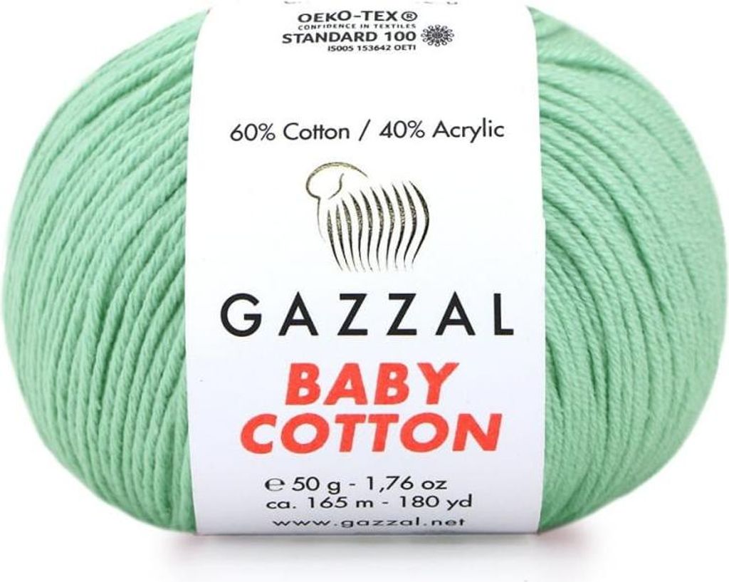 Gazzal Baby Baumwolle Mintgrün: Strapazierfähige, Weiche Produktbild 