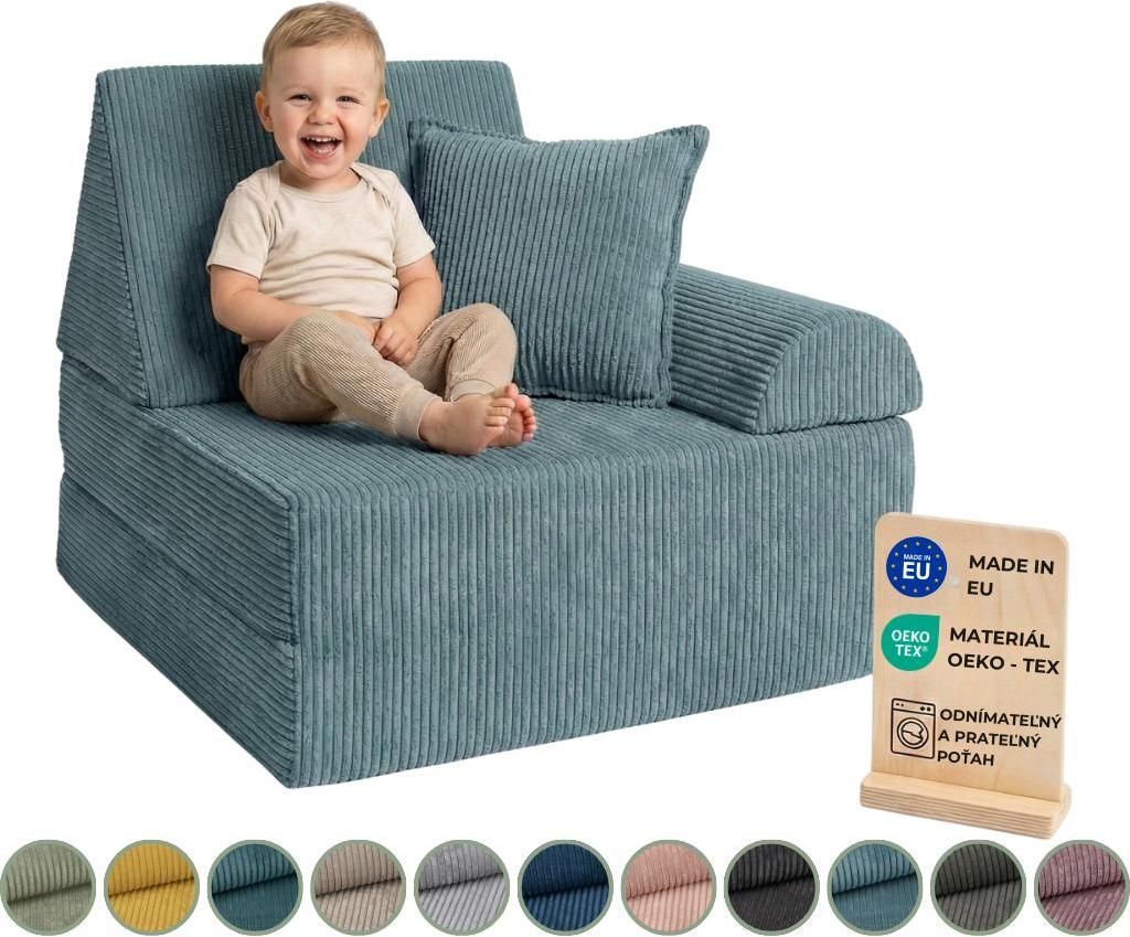 Pillows24 – Hracia pohovka pre deti z manšestru | Detské Obrázok produktu 