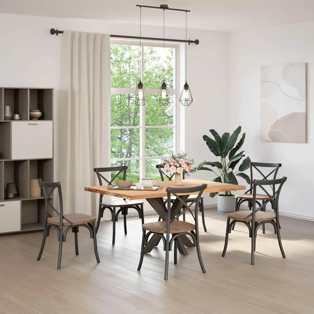 vidaXL Gamba per tavolo da pranzo a forma di ragno in acciaio naturale 85x85x(72-73) cm acciaio