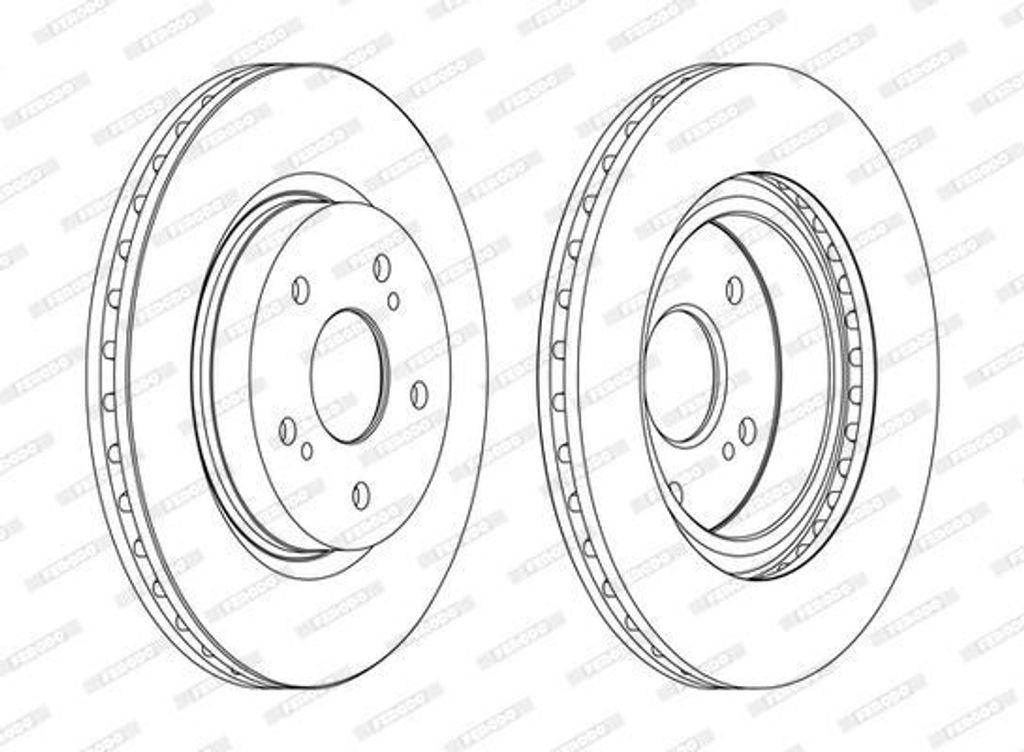 2x FERODO Bremsscheibe DDF1635C für SUZUKI Grand Vitara II SUV (JT TE TD) 49mm