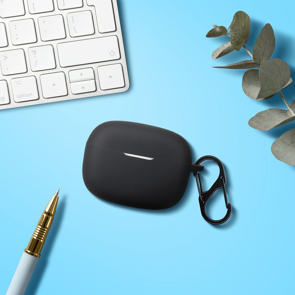 Kwmobile Schutzhülle Für JBL Wave 300 TWS – Silikon-Case Mit Anhänger, Grimmiges Smiley-Design
