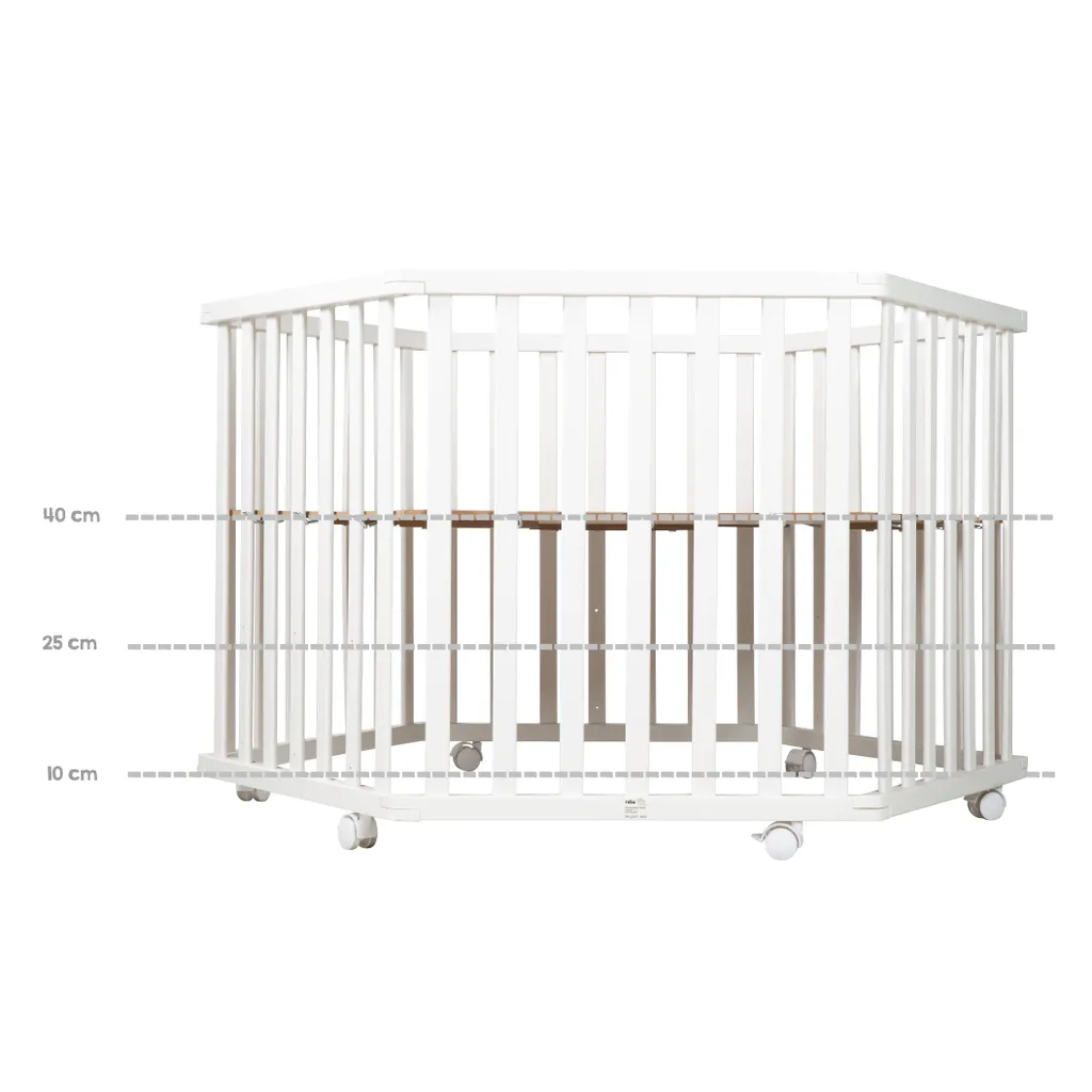 Espace de jeu sécurisé pour bébé parc hexagonal roba Style à roulettes - 6