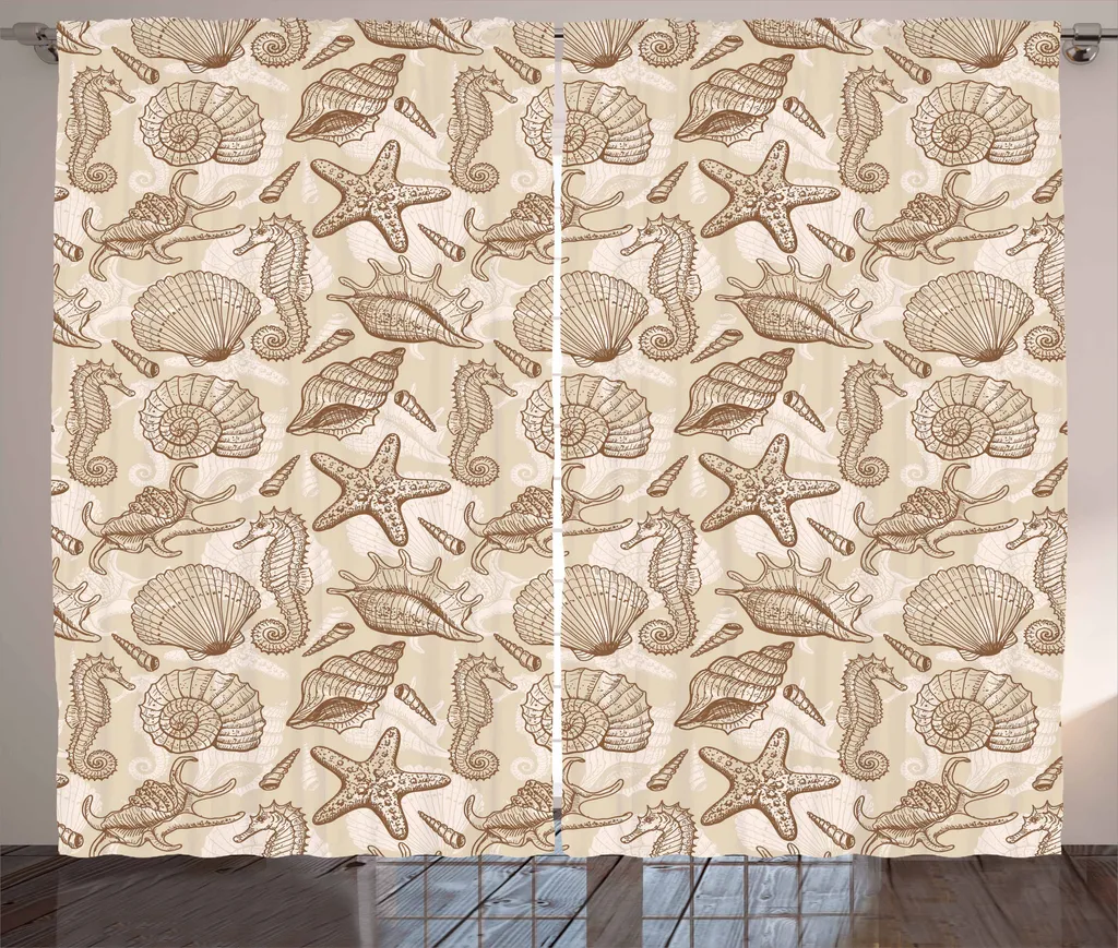 Tenda Rustica Conchiglie ABAKUHAUS - Stile Mare Vintage 280x175