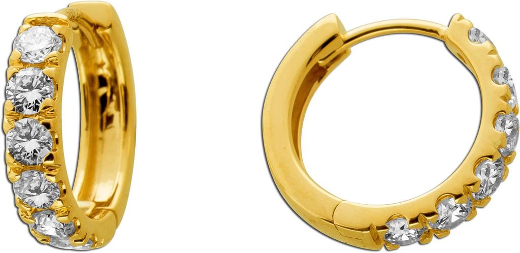 Diamant Creolen Gold 585 14K Lab Grown Diamanten 0.84ct
