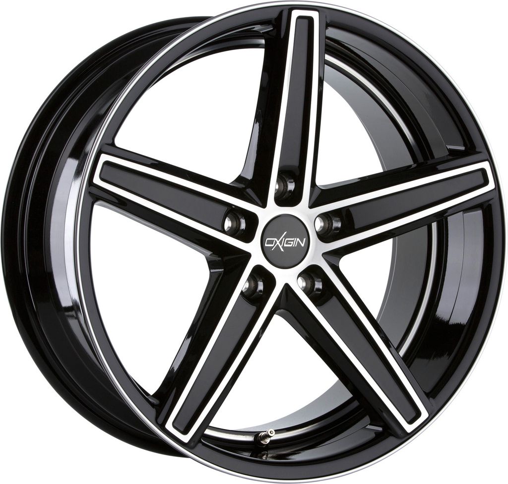 Oxigin Felge 18 Concave 10.5 Zollx20 Zoll ET50 5x108 black full polish OXACHTZEHN10520F50BFPHD kompatibel mit Ferrari 360 Modena/430