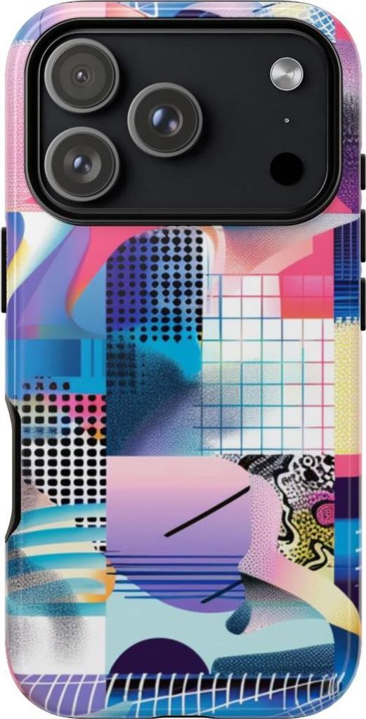 Buntes abstraktes Geometriemuster – Hülle Kompatibel mit iPhone 17 Pro