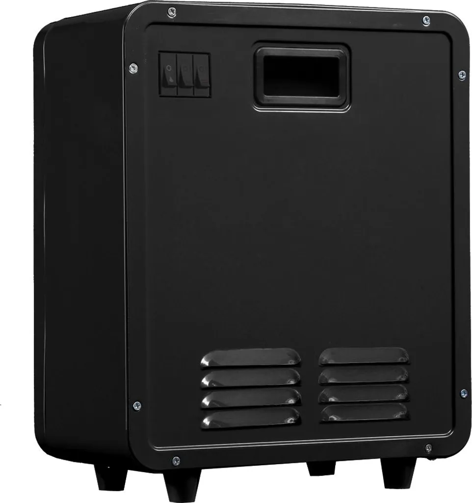 Cheminée électrique 2000W BALDERIA George : Chauffage puissant noir - 4