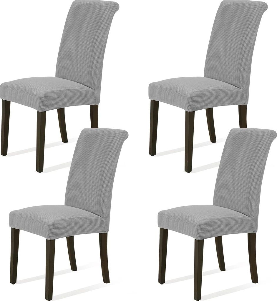 Stretch-Stuhlhussen, 4er-Set, abnehmbare Stretch-Stuhlhussen für Esszimmerstühle, Stühle für Hotels, Feierlichkeiten, Bankette, Küchen, Restau...