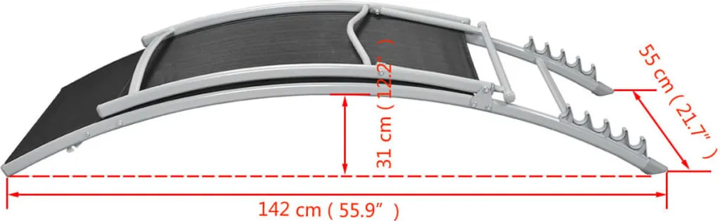 Lettino Campeggio vidaXL Acciaio Textilene Nero - Sdraio Portatile - 7