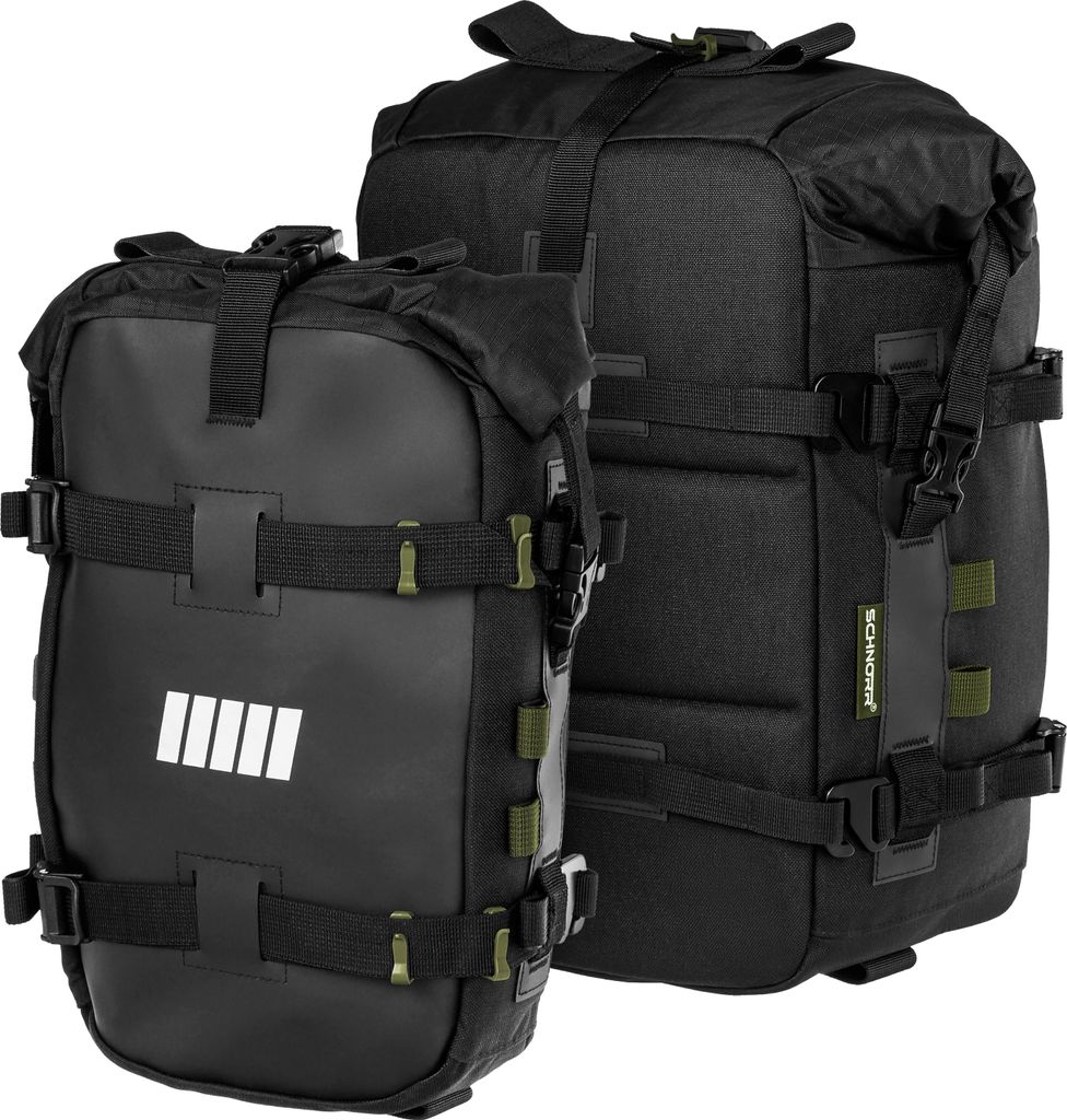 Saddlebags Set 42 L - wasserdichte Motorrad Softbags, 3-teilig, Seitentaschen Gepäck