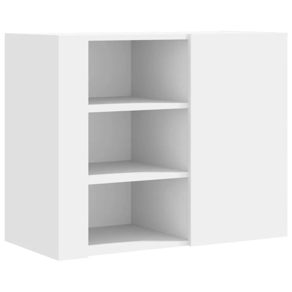 Libreria a Muro vidaXL 75 cm Bianco - Scaffalatura Robusta 6 Vani