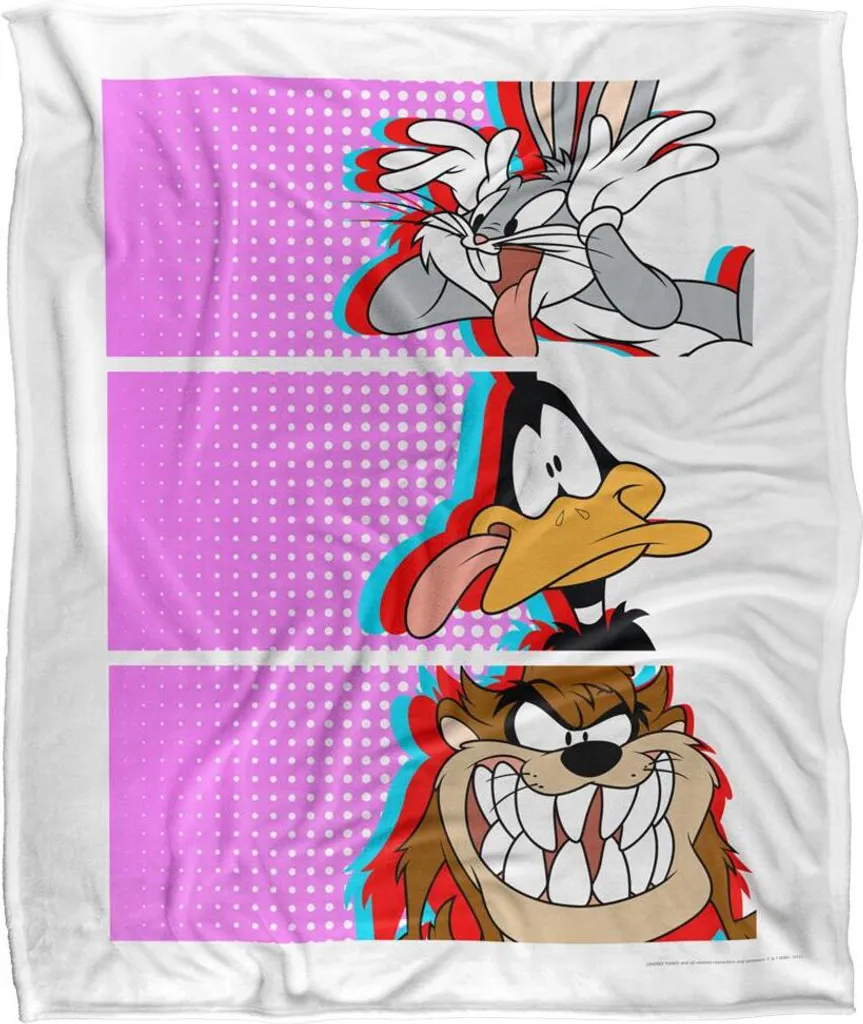 Couverture Multicolore Looney Tunes TV18718 en Tissu Doux Haute Qualité