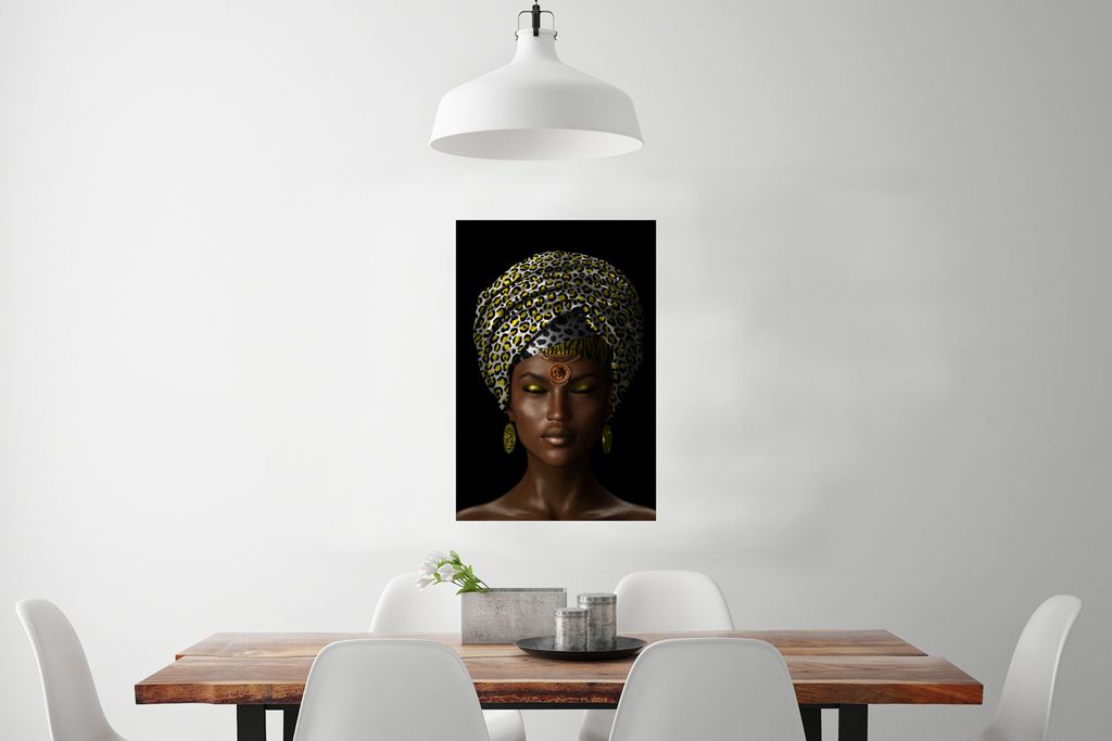 MuchoWow Poster Frauen - Accessoires - Gelb 60x90 cm - Wanddekoration