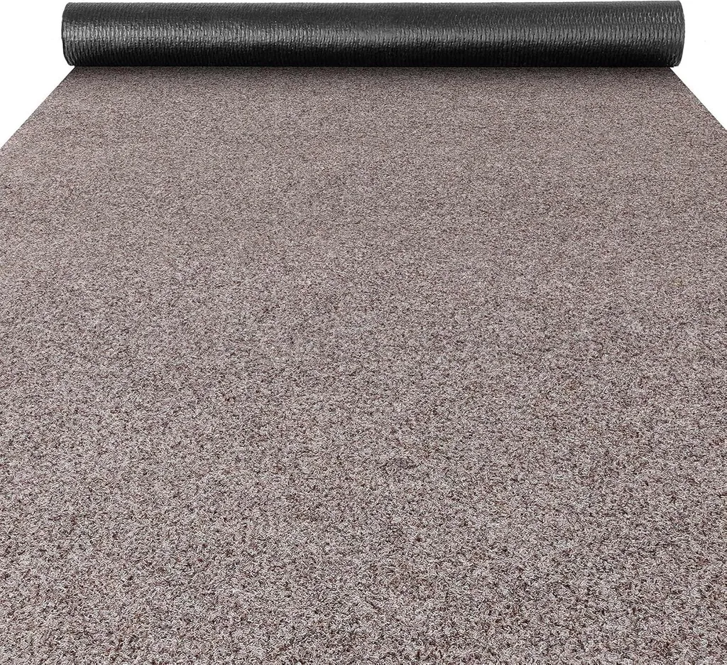Tapis d'entrée beige pour couloir et vestibule protection sol