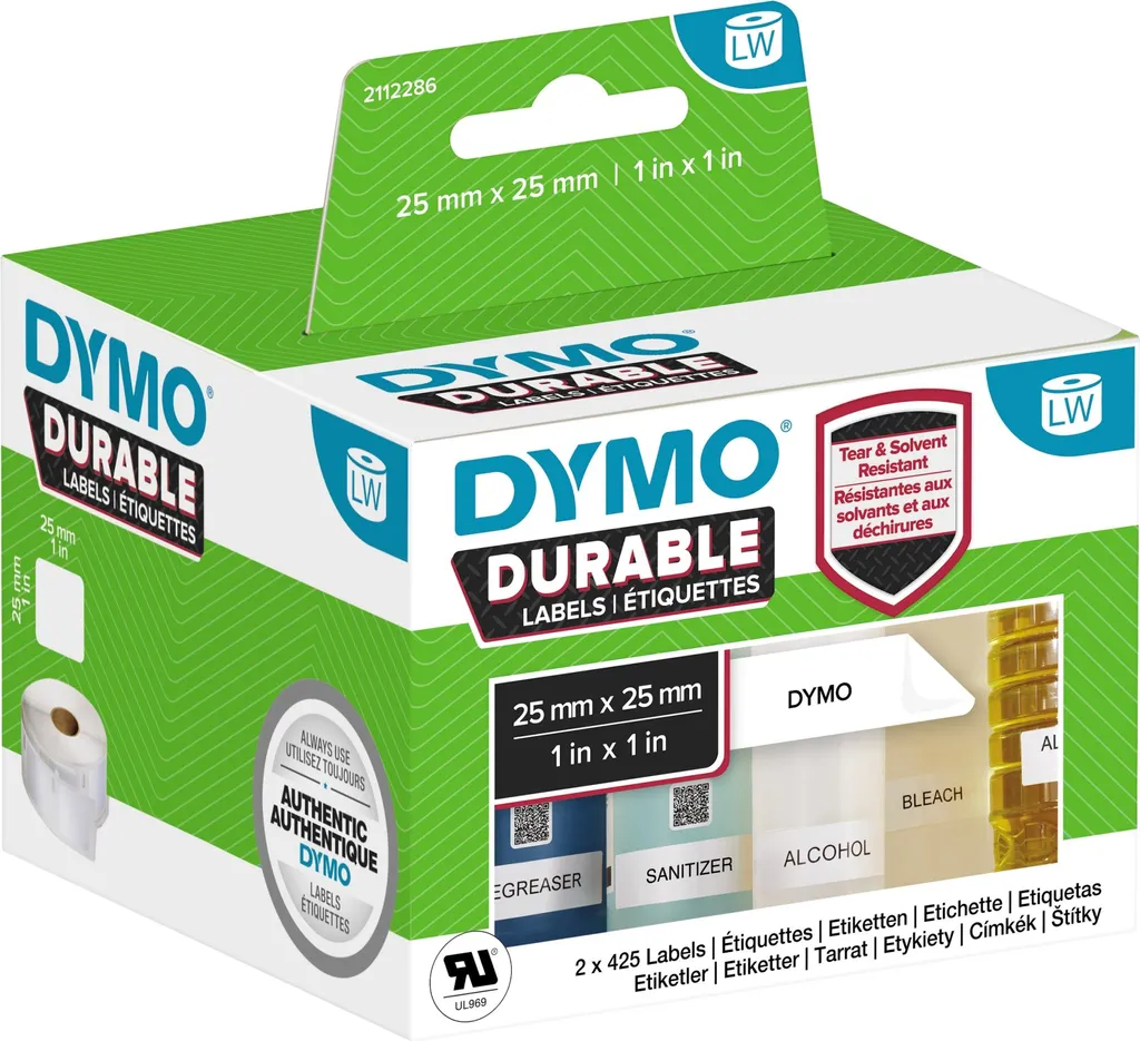 Soluzione Etichettatura Dymo 2112286 Plastic 25x25mm LW - Business Pack