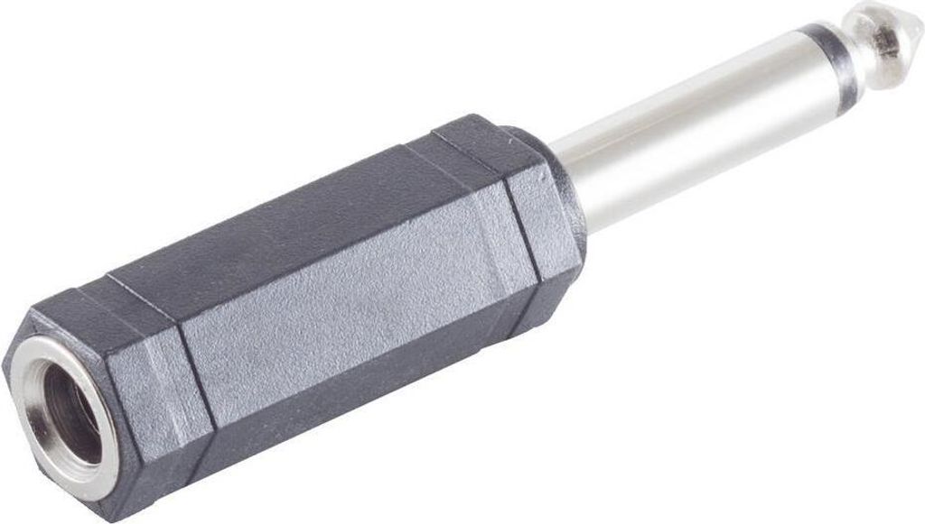 S/CONN maximum connectivity Adapter, Klinkenstecker Mono 6,3mm auf Klinkenkupplung Stereo 6,3mm (57003)