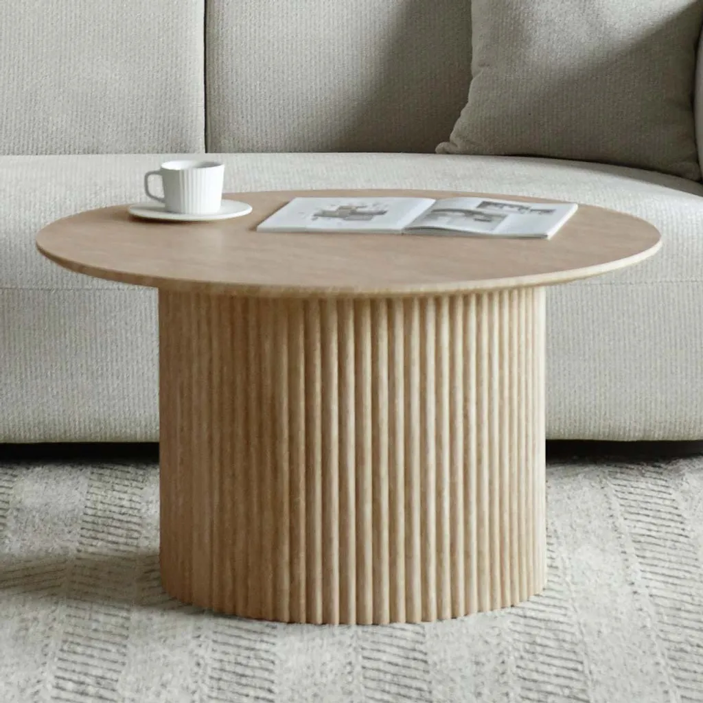 Table basse ronde 80 cm Milton & Oldbrook Tornio sable design scandinave