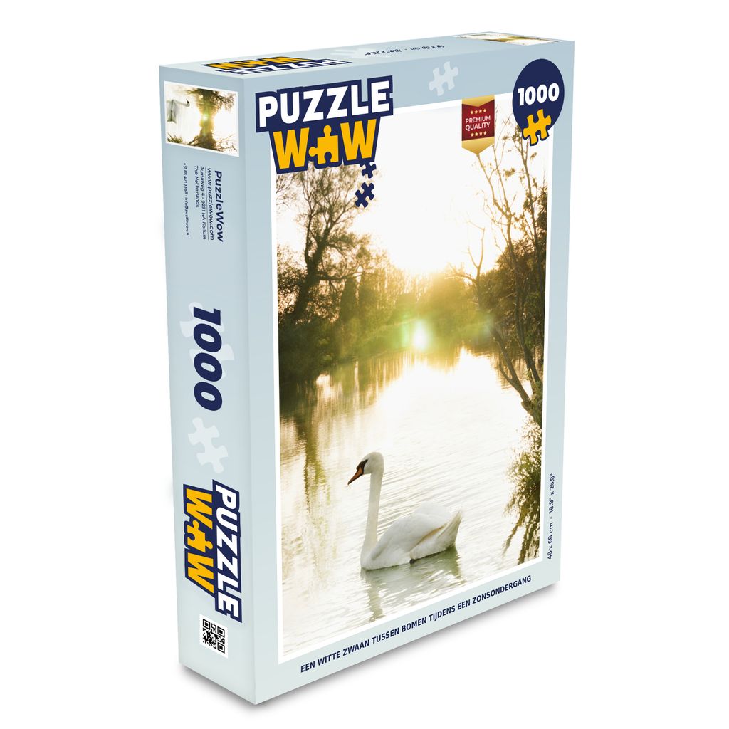 MuchoWow Puzzle 1000 Teile Schwan - Sonne - Natur - Spielzeug - Alt und Jung - Spiele - Puzzeln