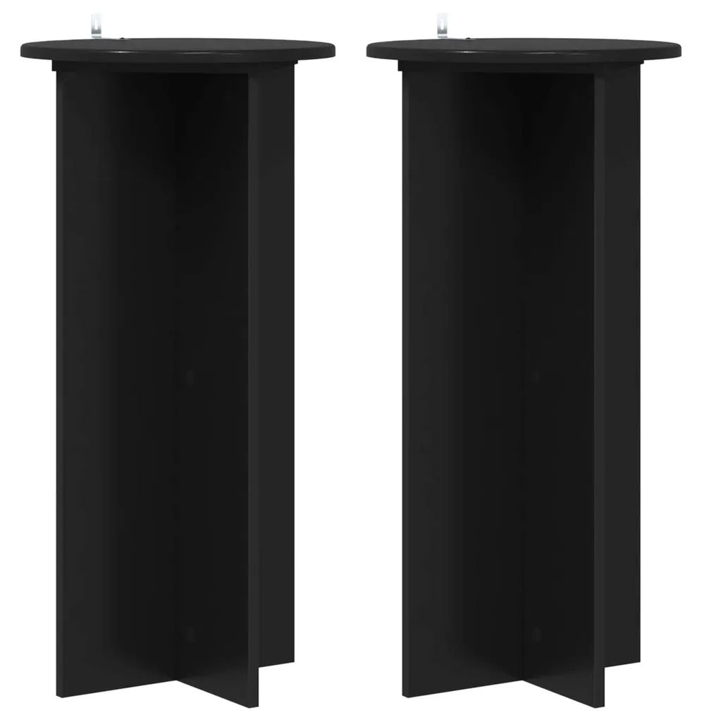 vidaXL Support pour plantes 2 pcs noir 40x40x80 cm en aggloméré