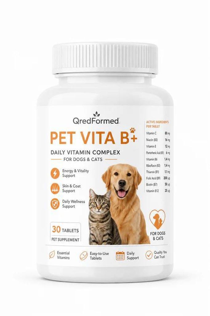 PET VITA B+ - Täglicher Vitamin-Komplex für Hunde & Katzen - 30 Tabletten