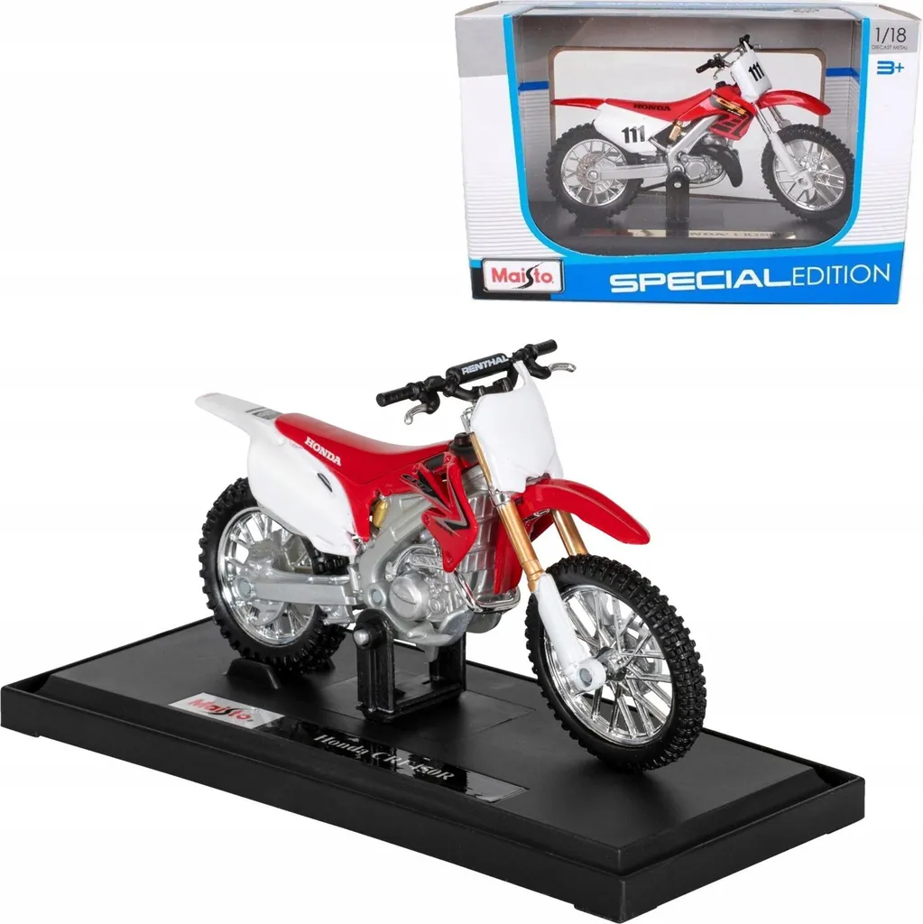 Réplique Honda CRF450R 1:18 Maisto - Moto Miniature Ultra Détaillée