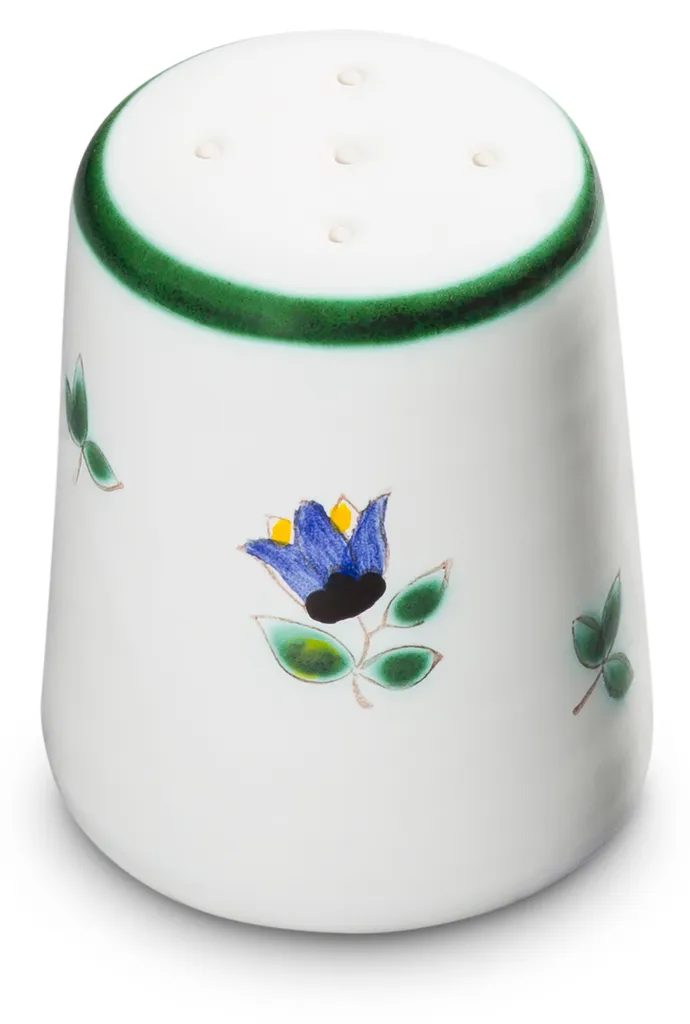 Salière en céramique Streublumen Gmundner Keramik décor fleurs peint à la main