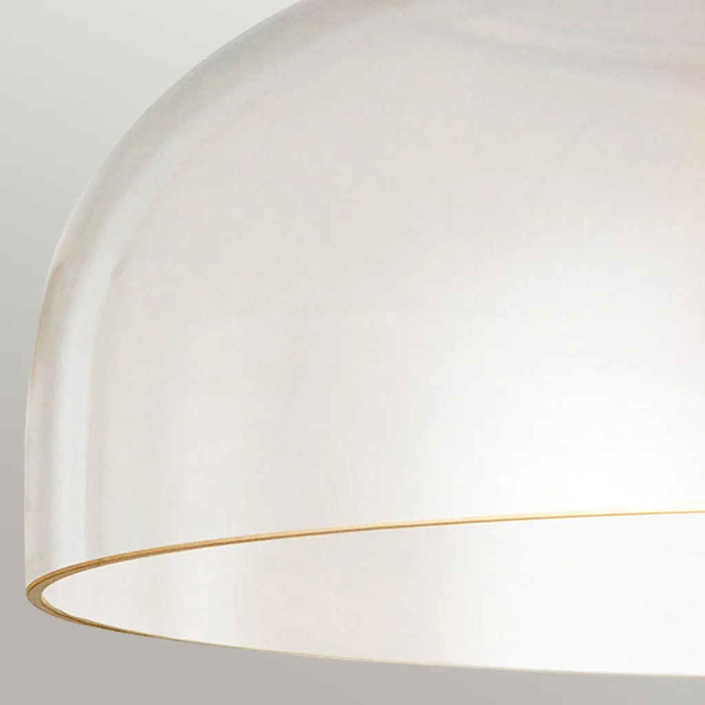Elstead Sylvia Plafonnier E27 Or Brossé et Verre Clair - Design Chic - 3